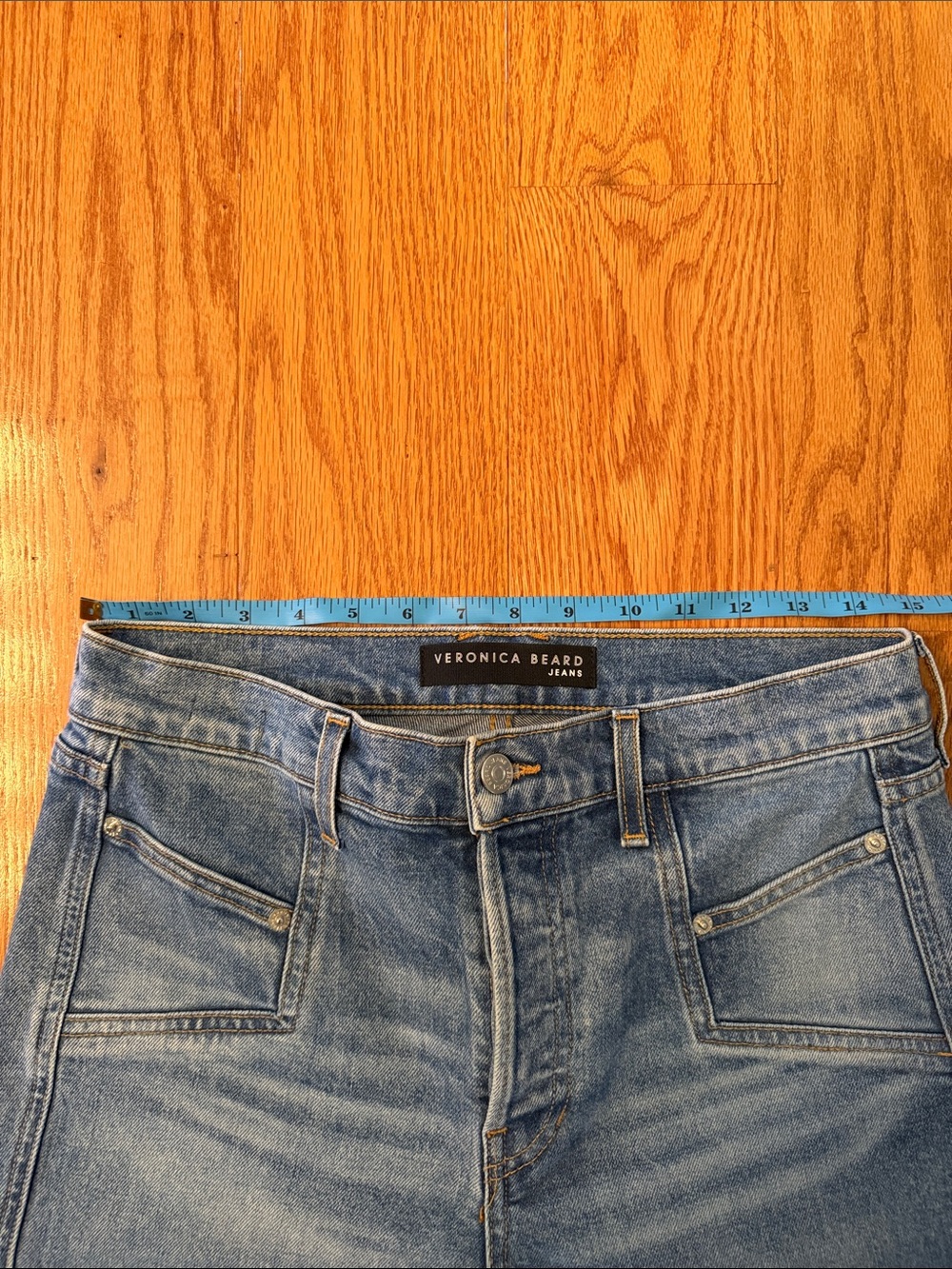 Veronica Beard Ryleigh High-Rise Slim Straight Jeans Size 28/6 Button Fly - Picture 9 of 10